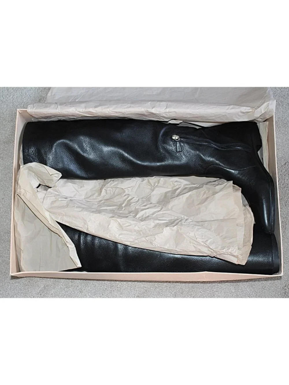 NEW Prada Tall Shaft Knee High Riding Boots - Leather - Black - sz 38.5 - $1990